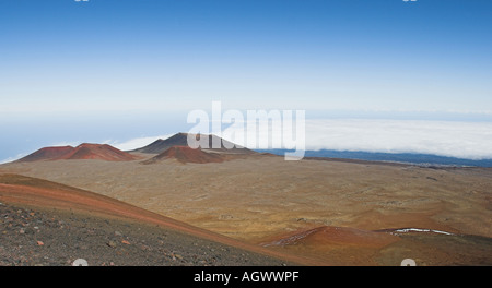 Hawaii landscape seen from Mauna Kea Observatory Stock Photo