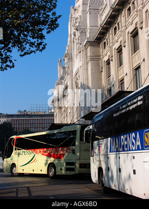 Malpensa shuttle busses at the Centrale F S train station Milan Italy Stock  Photo - Alamy