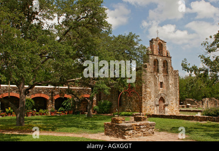 Mission San Francisco de la Espada  San Antonio Texas USA Stock Photo