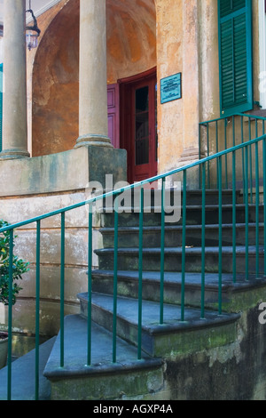 Staircase in Historic District of Savannah Georgia Stock Photo