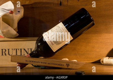 Felipe Rutini wine botle in Bodega La Rural, Mendoza, Argentina. Wine museum. Stock Photo