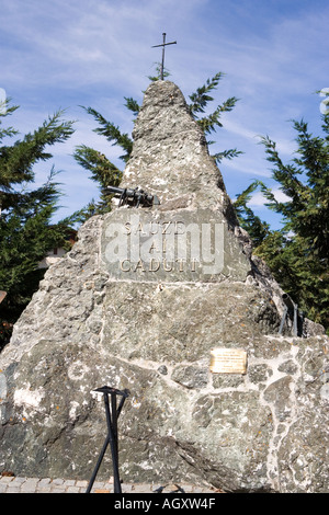 Second World War memorial in the ski resort of Sauze d Oulx Piedmonte Italy Stock Photo