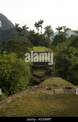 The main terraces of The Lost City,  Colombia Stock Photo