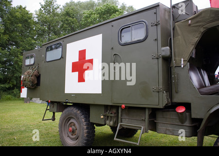 Belgian Army Military Ambulance Stock Photo