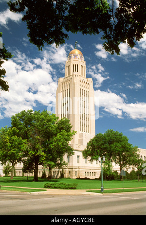 Lincoln Nebraska State Capitol Building Stock Photo