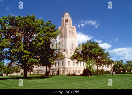 Lincoln Nebraska State Capitol Building Stock Photo