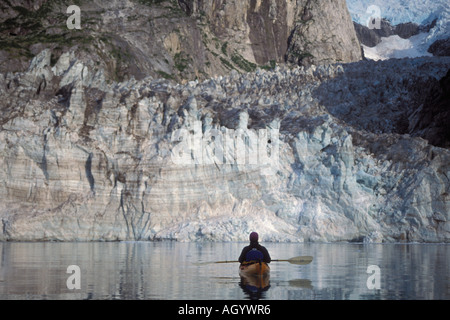 kayaker in Northwestern Fjord Kenai Fjords National Park southcentral Alaska Stock Photo