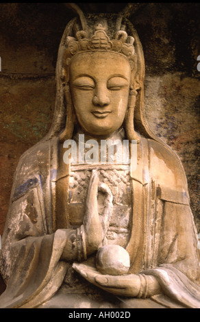 Medieval Buddhist cave art at Dazu China 5 Stock Photo - Alamy