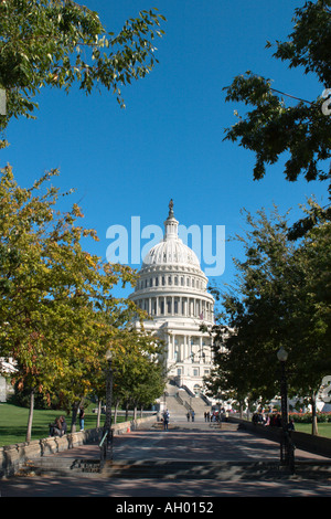 The US Capitol Building from the National Mall, Washington DC, USA Stock Photo