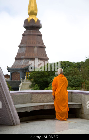 Phra Mahathart Napametaneedon and Phra Mahathart Napapot Poomisiri Phra Mahathat - The Stupas at Doi Inthanon, Chiang Mai, Stock Photo