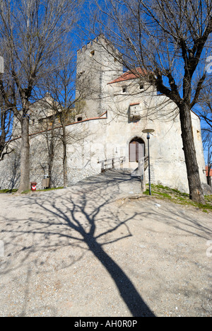 Entrance of Bruneck castle, Castello di Brunico, South Tyrol, Italy Stock Photo