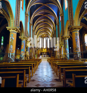 Abbaye de St Michel de Frigolet Provence France Interior Cistercian Monks Who Lived Here Lived Under the Simplistic Rule of St Stock Photo