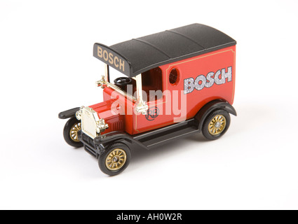 toy scale model old style delivery van with Bosch logo Stock Photo