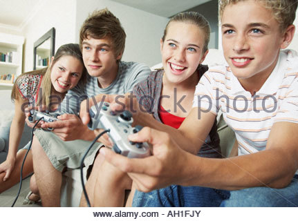 Teenagers four friends male boys fun group 4 Stock Photo, Royalty Free ...