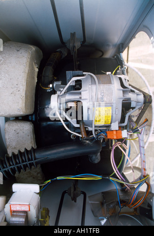 Washing Machine Interior Showing Drum Electrical Motor Stock Photo