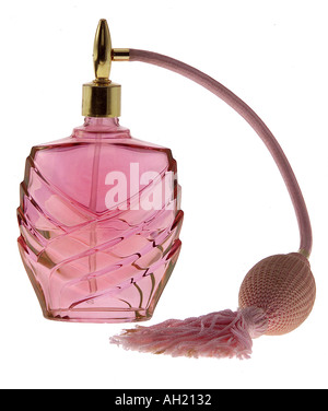 Classic perfume bottle with an atomizer pump for spraying the scent ...