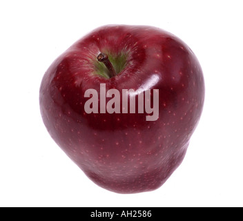 red delicious apple silhouetted on white background Stock Photo