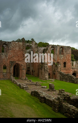 vertical landscape photo of the ruins of Furness Abbey near Barrow in Cumbria England Stock Photo