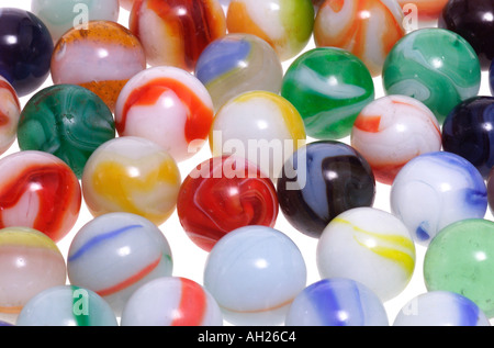 detail of colorful marbles Stock Photo