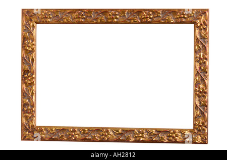 A painted picture frame silhouetted on white background Stock Photo