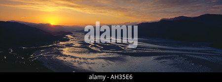 Dawn over Mawddach Estuary Snowdonia Wales UK Stock Photo