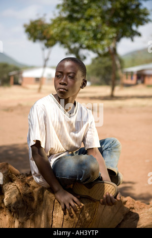 Child at Home of Hope orphanage in Malawi, from where Madonna adopted David Banda Stock Photo