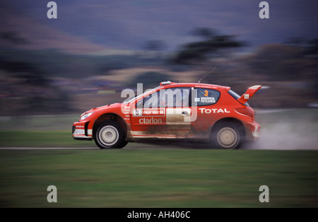 HARRI ROVANPERA AND CO-DRIVER RISTO PIETILAINEN IN THE WALES GB RALLY AT MARGAM PARK, PORT TALBOT, SOUTH WALES, U.K. Stock Photo