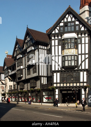 West End London Liberty department store Great Marlborough Street elevations with ship weather vain on roof Stock Photo