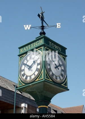 Rayleigh part of the town centre refurbishment including new clock Stock Photo