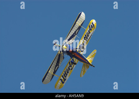 Wing Walking at the Royal International Air Tattoo, Fairford Gloucestershire, England Stock Photo