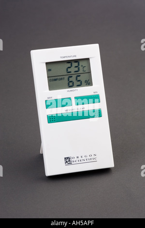 digital hygrometer and thermometer Stock Photo