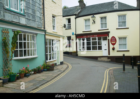 Old houses in Calstock Tamar Valley nr Plymouth Cornwall Great Britain Stock Photo