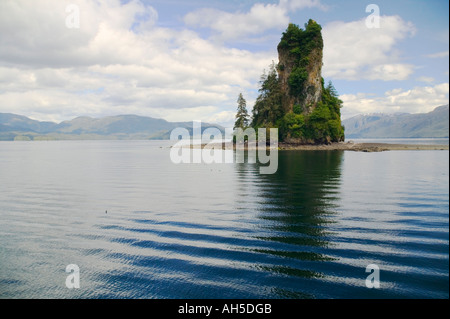 New Eddystone Rock Misty Fjords National Monument near Ketchikan Alaska USA Stock Photo