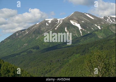 Mountain scenery near Moose Pass Kenai Peninsula Alaska USA Stock Photo