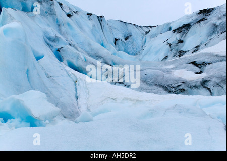 A mass of ice on Worthington Glacier Chugach Mountains near Valdez Prince William Sound Alaska USA Stock Photo