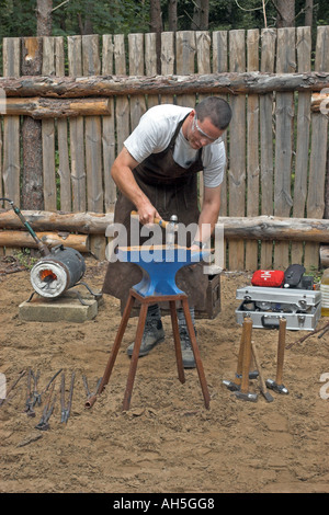Mobile Forge at Bushmoot. Stock Photo
