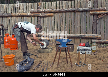 Mobile Forge at Bushmoot. Stock Photo