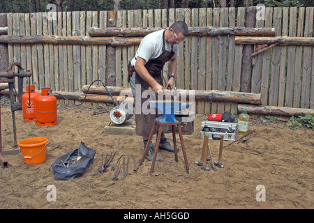 Mobile Forge at Bushmoot. Stock Photo