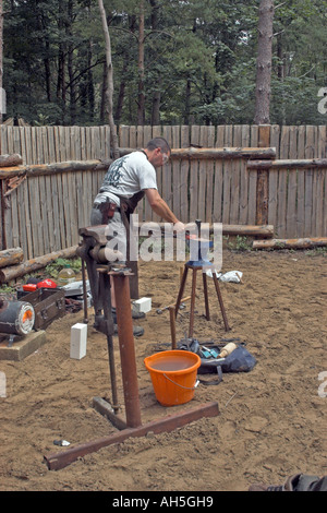 Mobile Forge at Bushmoot. Stock Photo