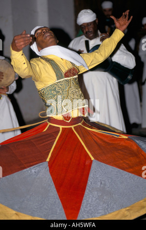 Whirling dervish Al Shuri Mausoleum Cairo Egypt North Africa Africa Stock Photo