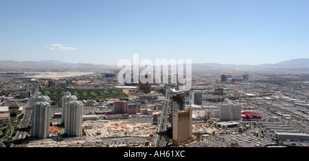 Panoramic view of Las Vegas and The Strip from the top of the Stratosphere Tower Stock Photo