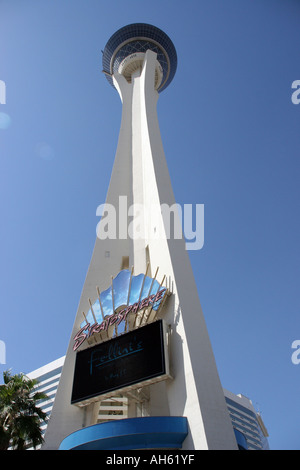 The Stratosphere Tower on The Strip in Las Vegas Stock Photo