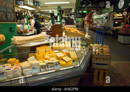 Cheese stall in Adelaide Central Market Stock Photo