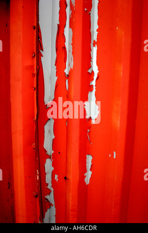 Closeup Of Corrugated Sheeting. Stock Photo