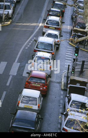 France provence marseille above a line of cars in a traffic jam in franklin roosvelt avenue Stock Photo