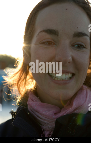 Close-up of a young woman smiling Stock Photo