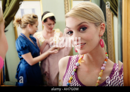 Portrait of a young woman smiling Stock Photo