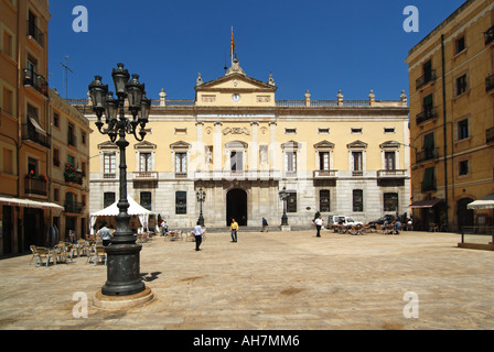 Tarragona Town Hall in Placa de la Font Fountains Square in the old city Stock Photo