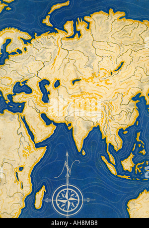 Map of India Asia and Indian Ocean Arabian sea Sri Lanka Equator ...