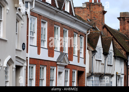 Buildings in Church Street, Aylesbury, Buckinghamshire, England, UK Stock Photo